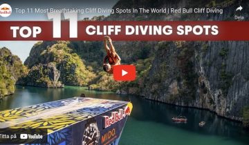 11 mest häpnadsväckande platserna för Cliff Diving